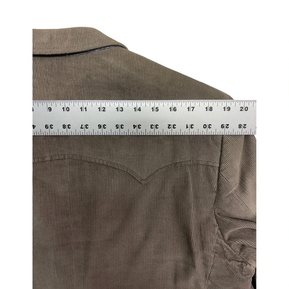 vtg 70s Western Corduroy Blazer 46L Jacket Sport Suit Coat Elbow Patches Taupe‎